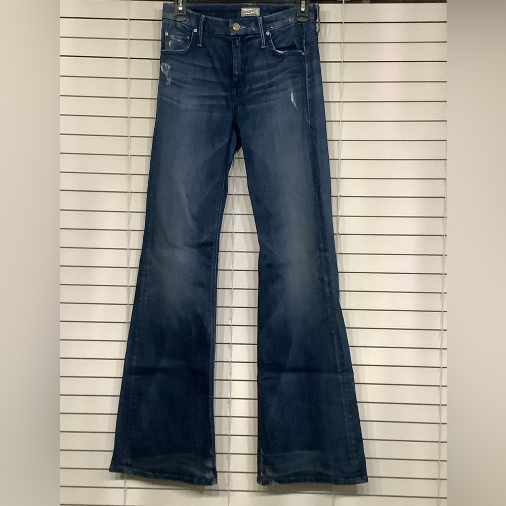 Mother distressed flare leg jeans, size 26, inseam 33 in, excellent condition